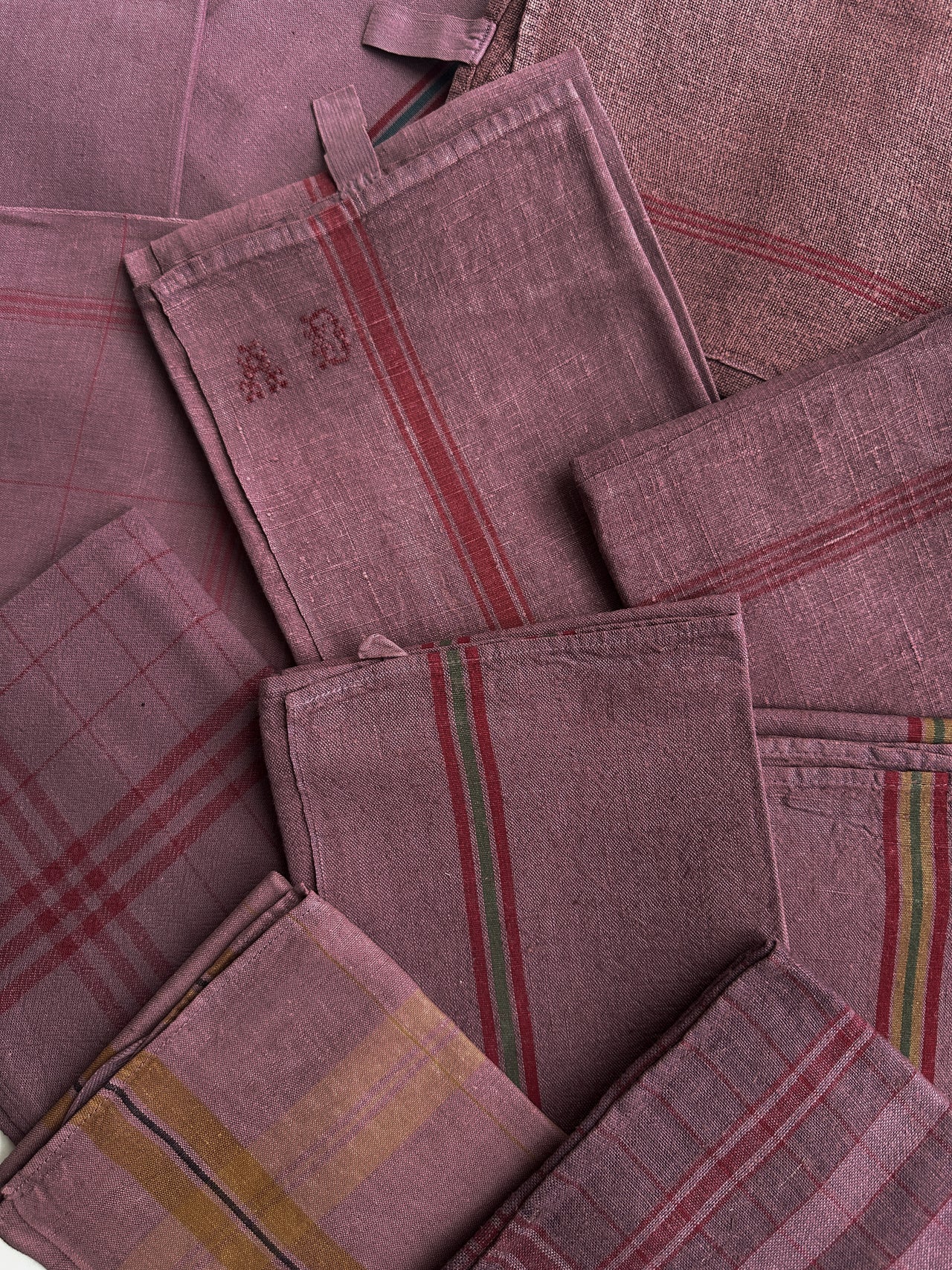 Vintage Tea Towel – Wine Red – Assorted Patterns