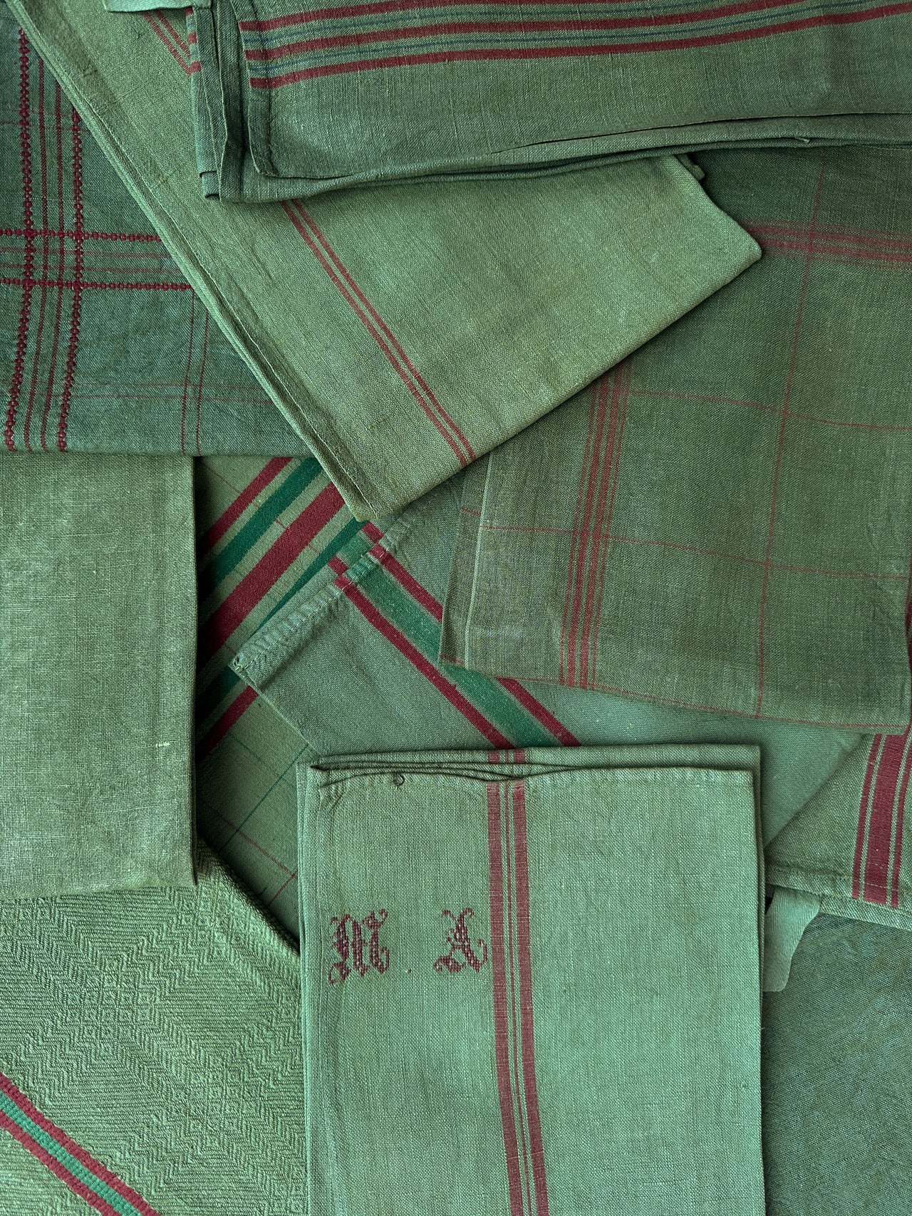 Vintage Tea Towel – Nature Green – Assorted Patterns