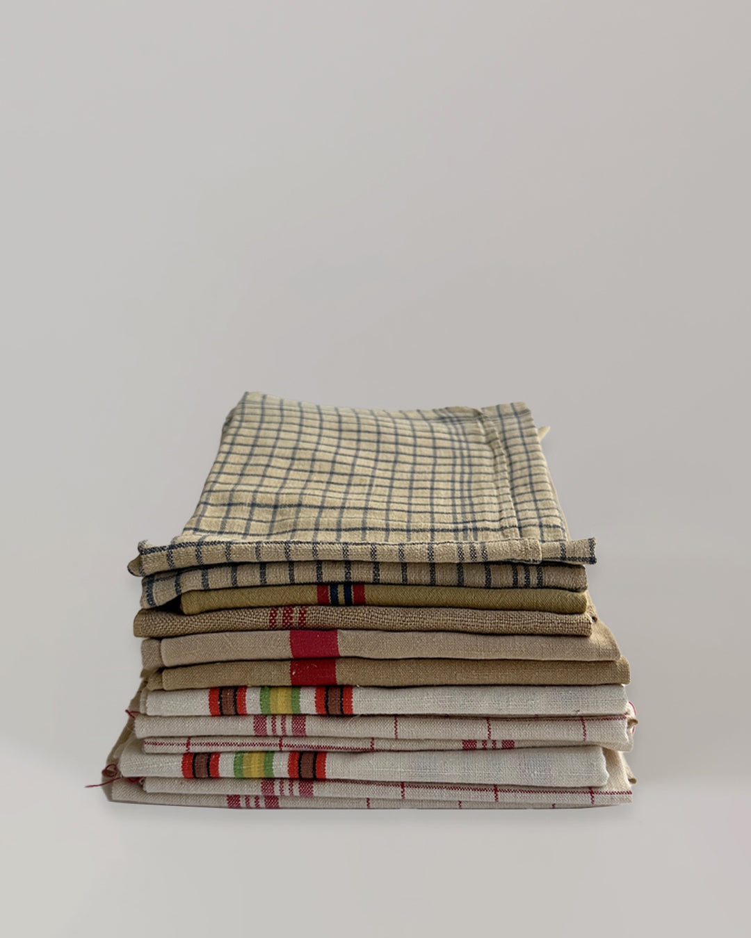 Vintage Striped Tea Towel – Natural – Assorted Patterns