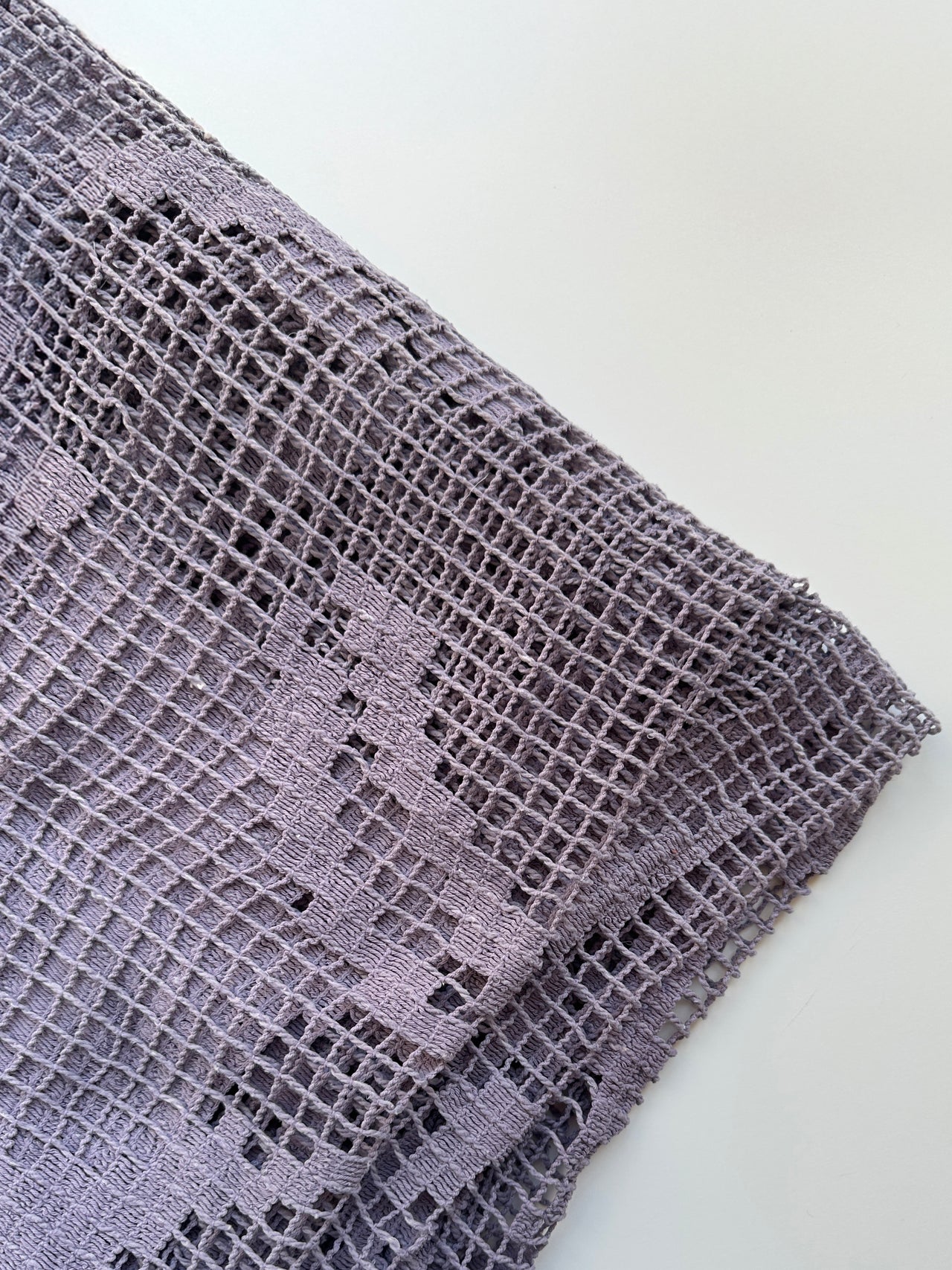 Dessus de lit vintage fait au fuseau- 160x200cm - 1920 - Lilas