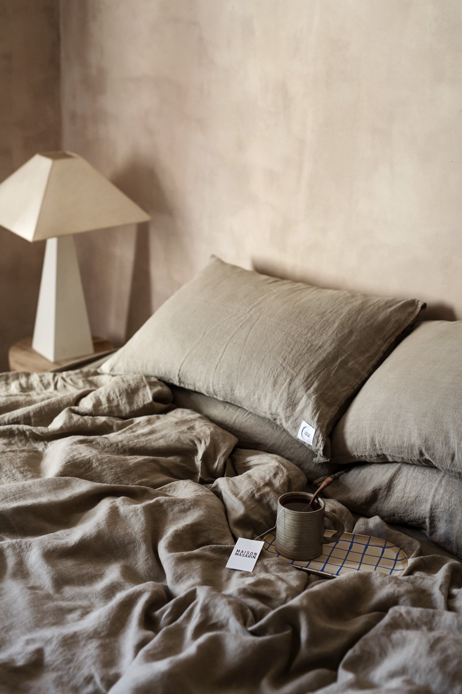 Drap housse en lin lavé 11
