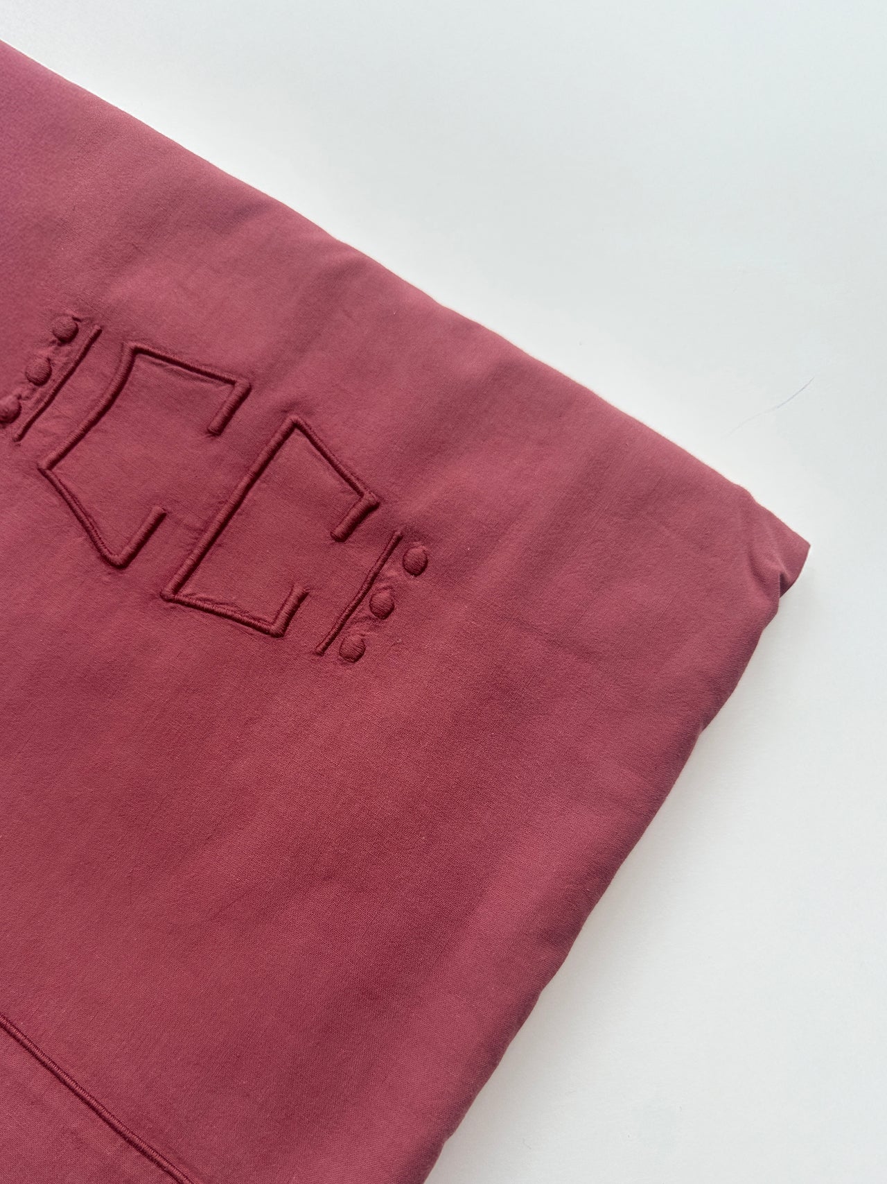 Drap ancien en Coton - monogramme CC - 230x300cm - Tomette