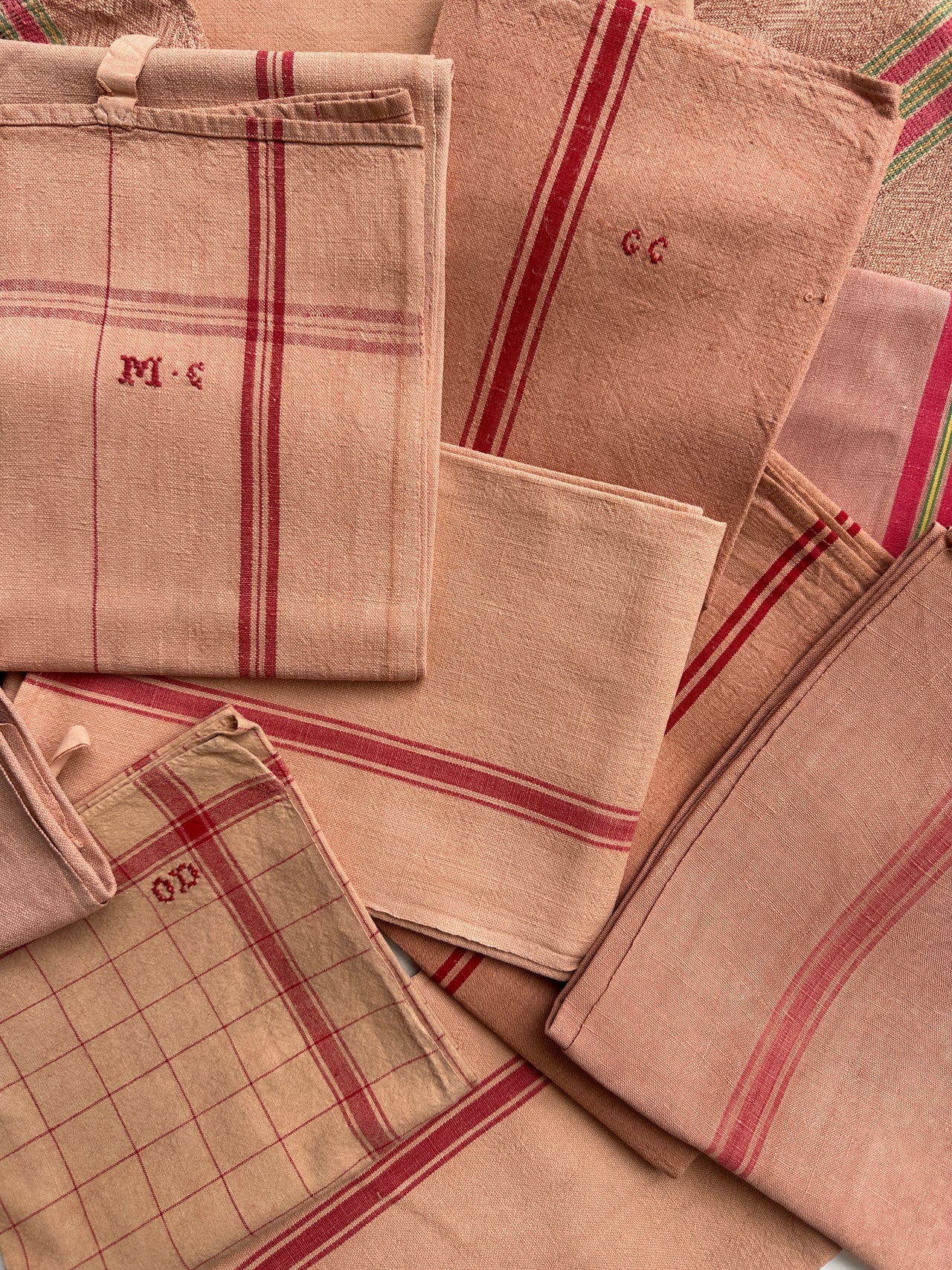 Vintage striped tea towel – Sienna – Assorted patterns