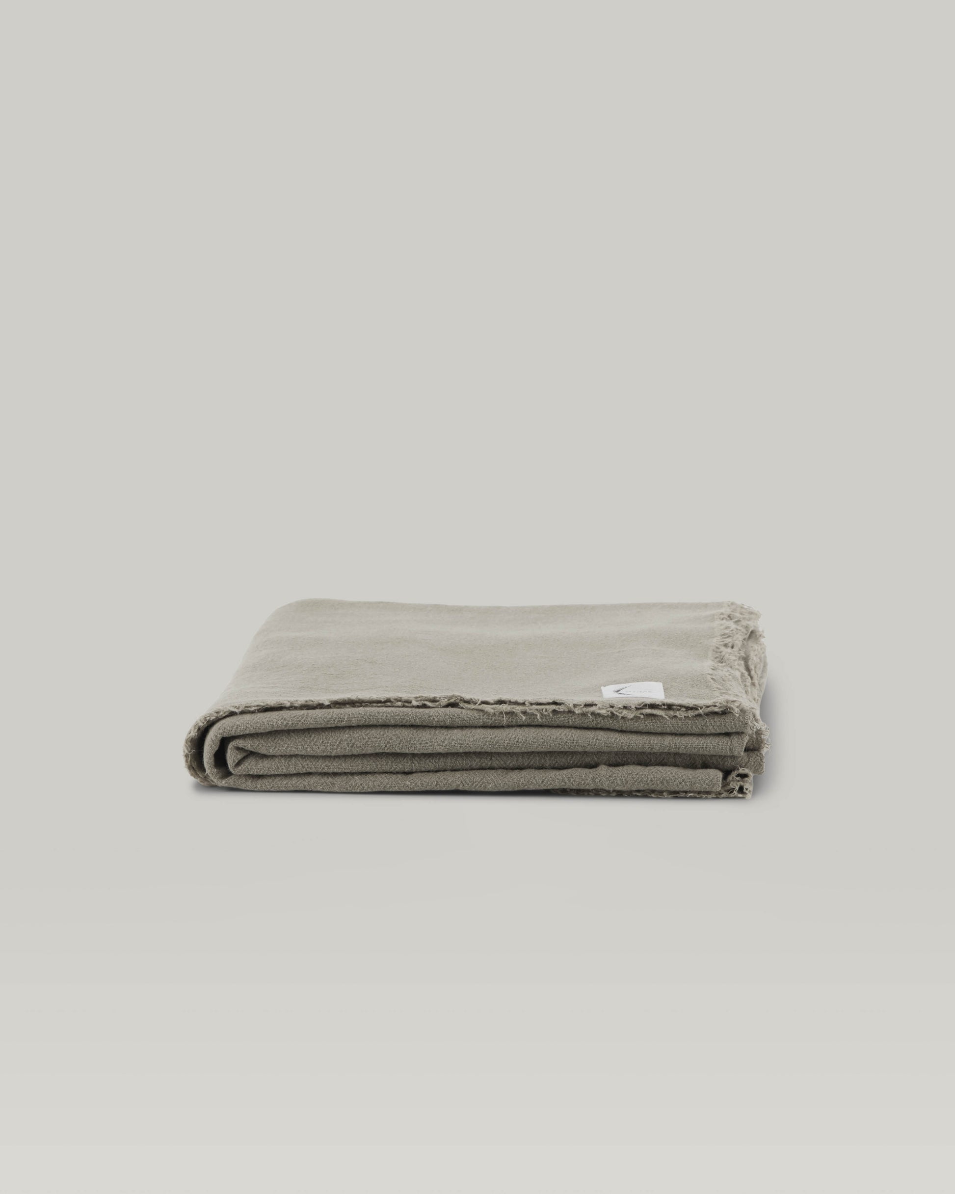 Plaid, nappe ou rideau en lin brut français