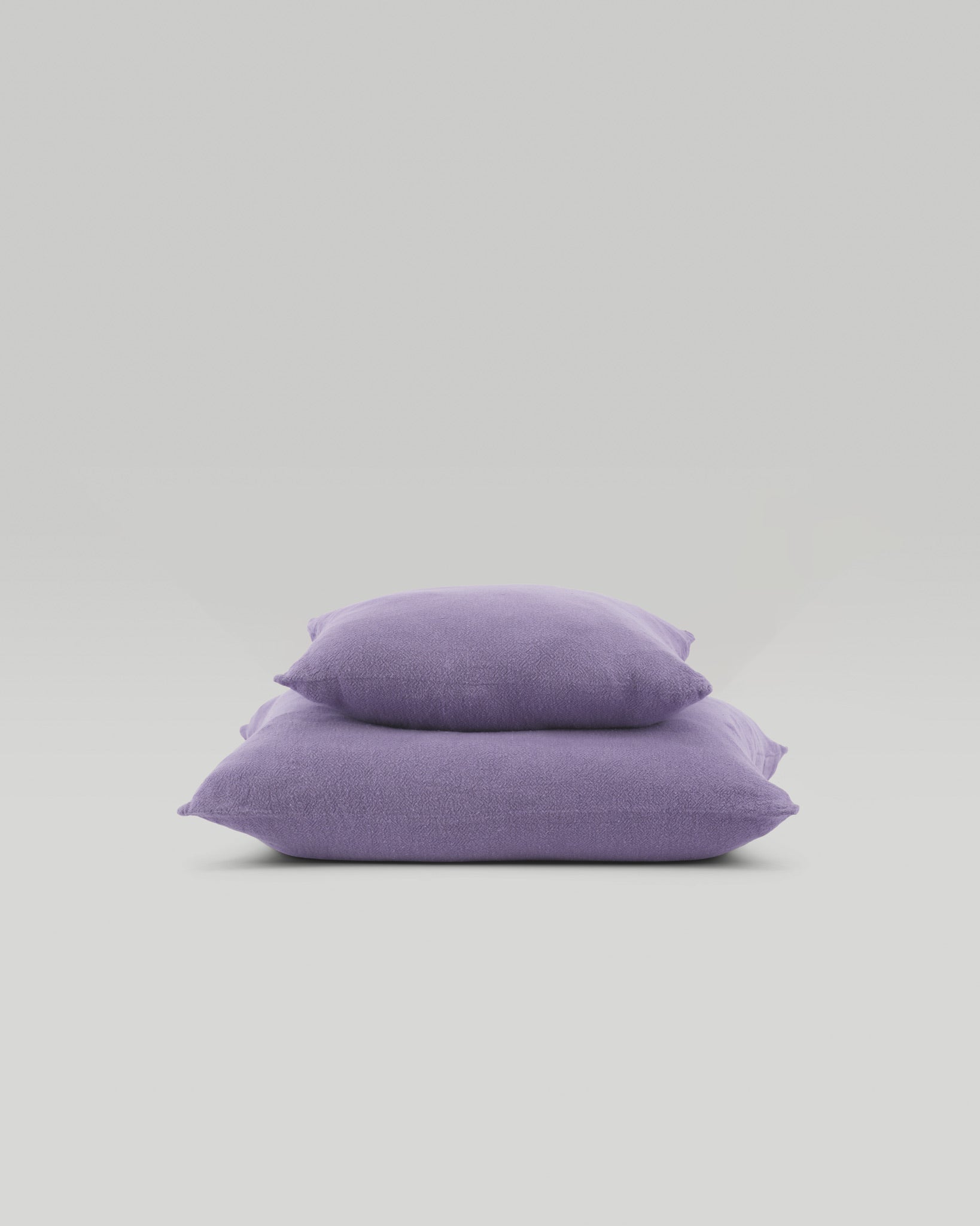 Housse de coussin en lin brut français - lilas 