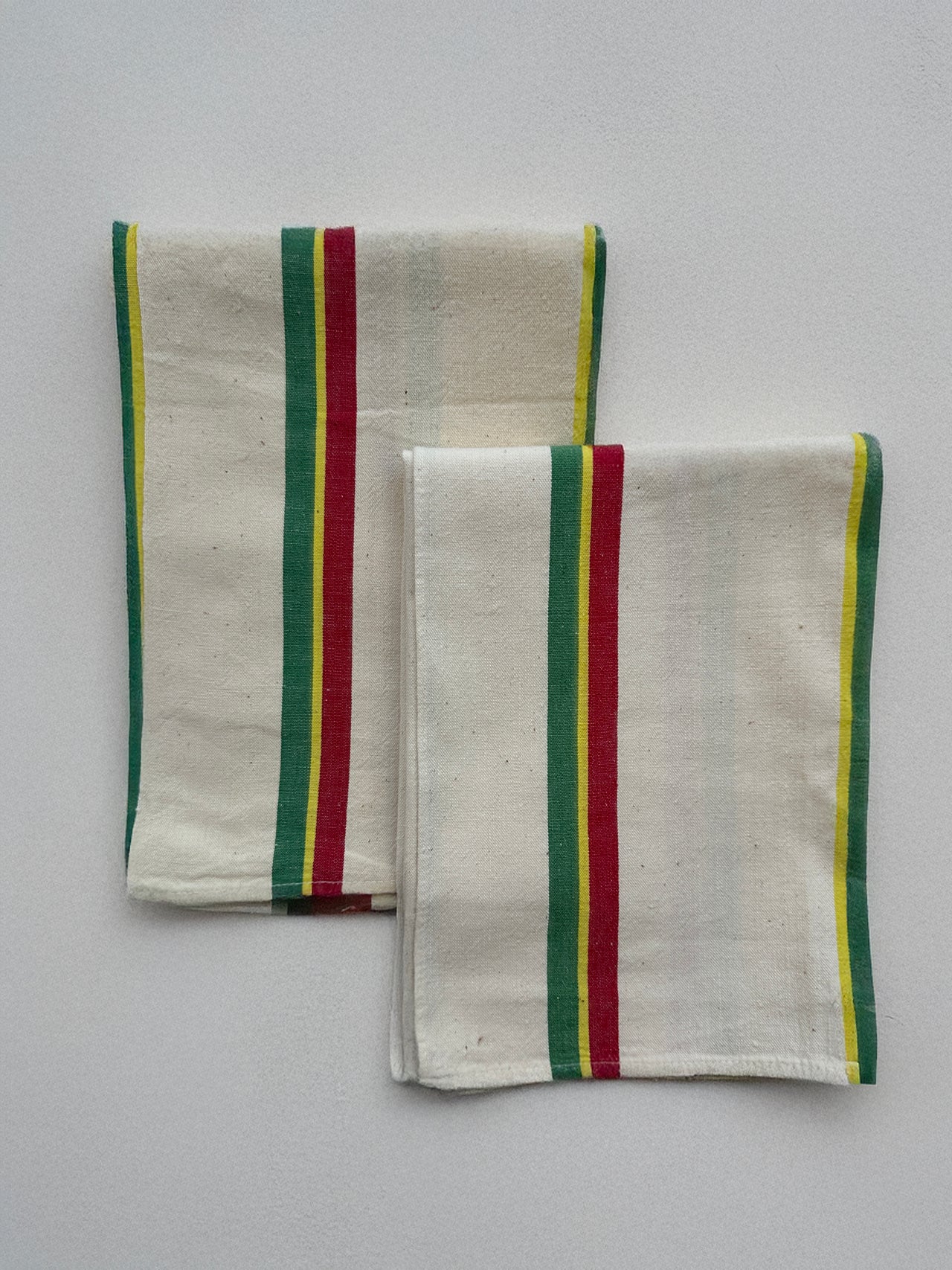 Vintage Striped Tea Towel – Natural