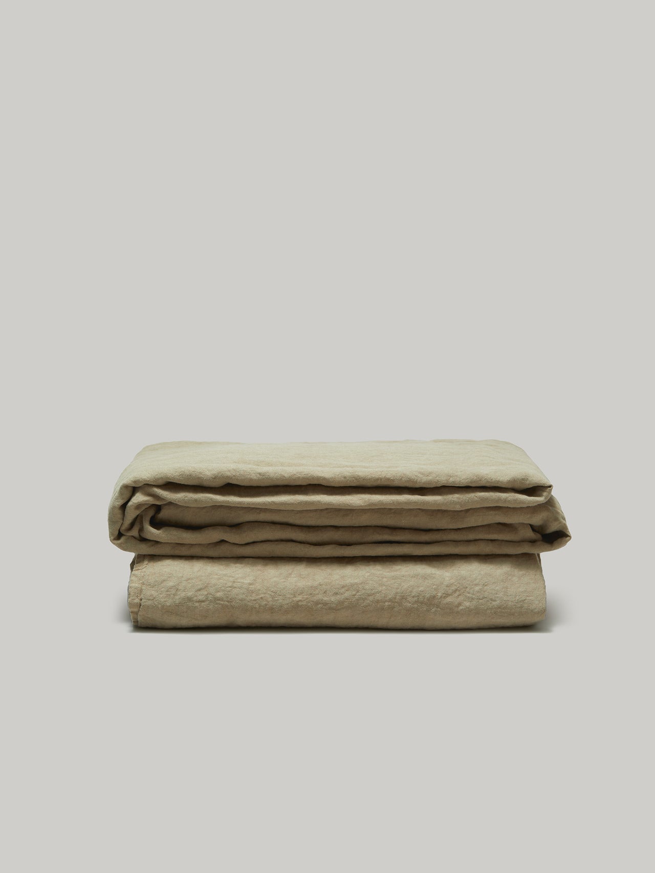 Drap plat en lin lavé français