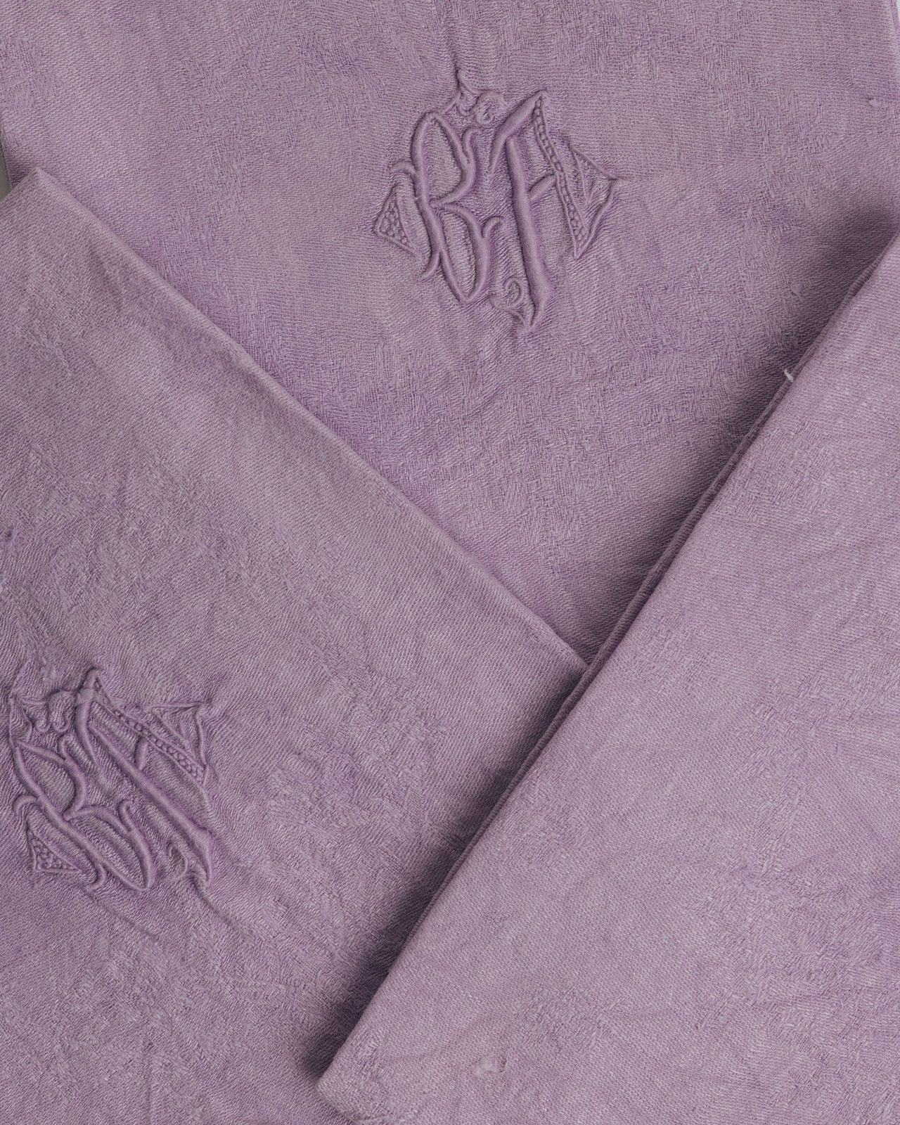 Set de 7 serviettes anciennes monogrammées “BA”