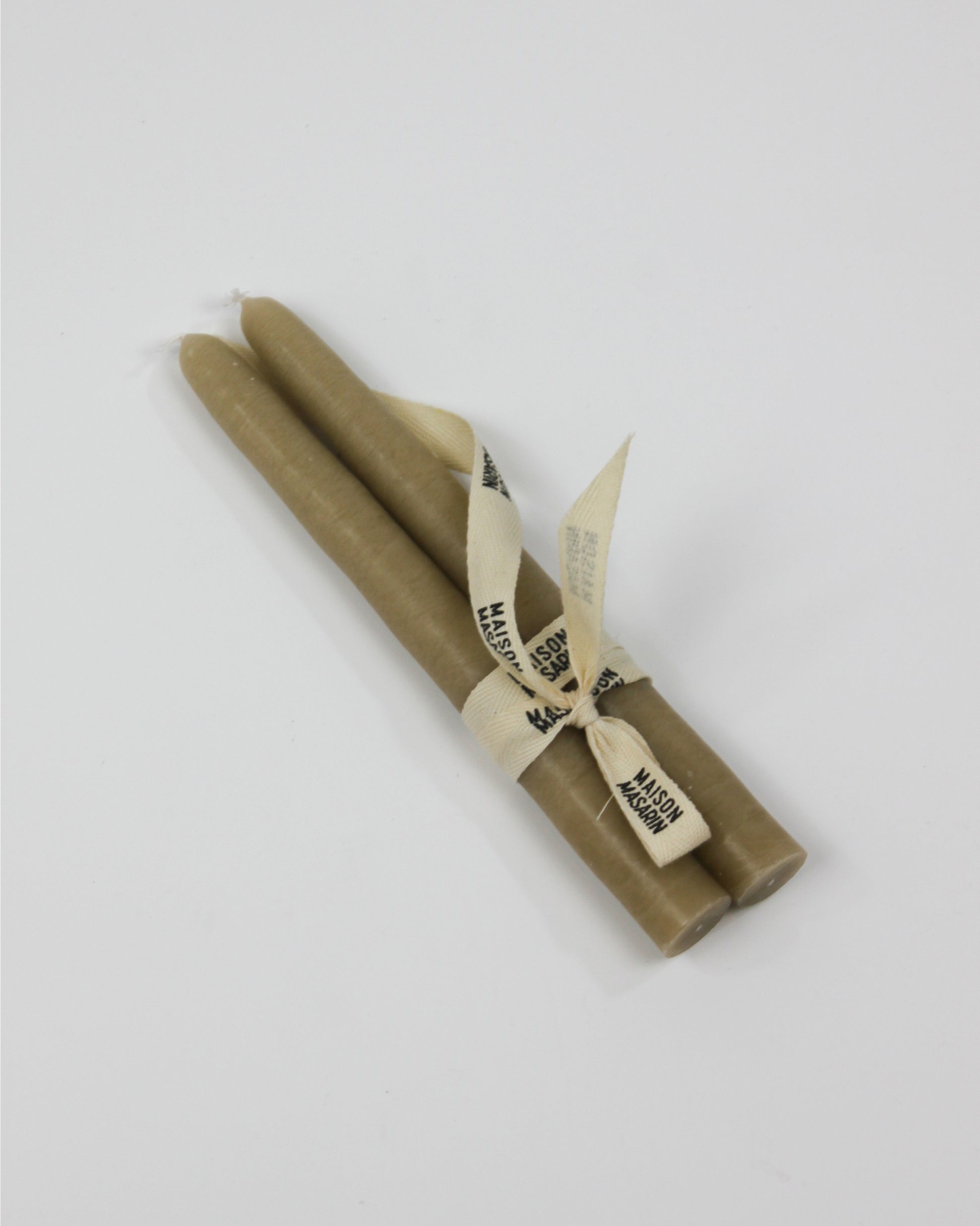 Bougies coniques artisanales naturelles made in france taupe