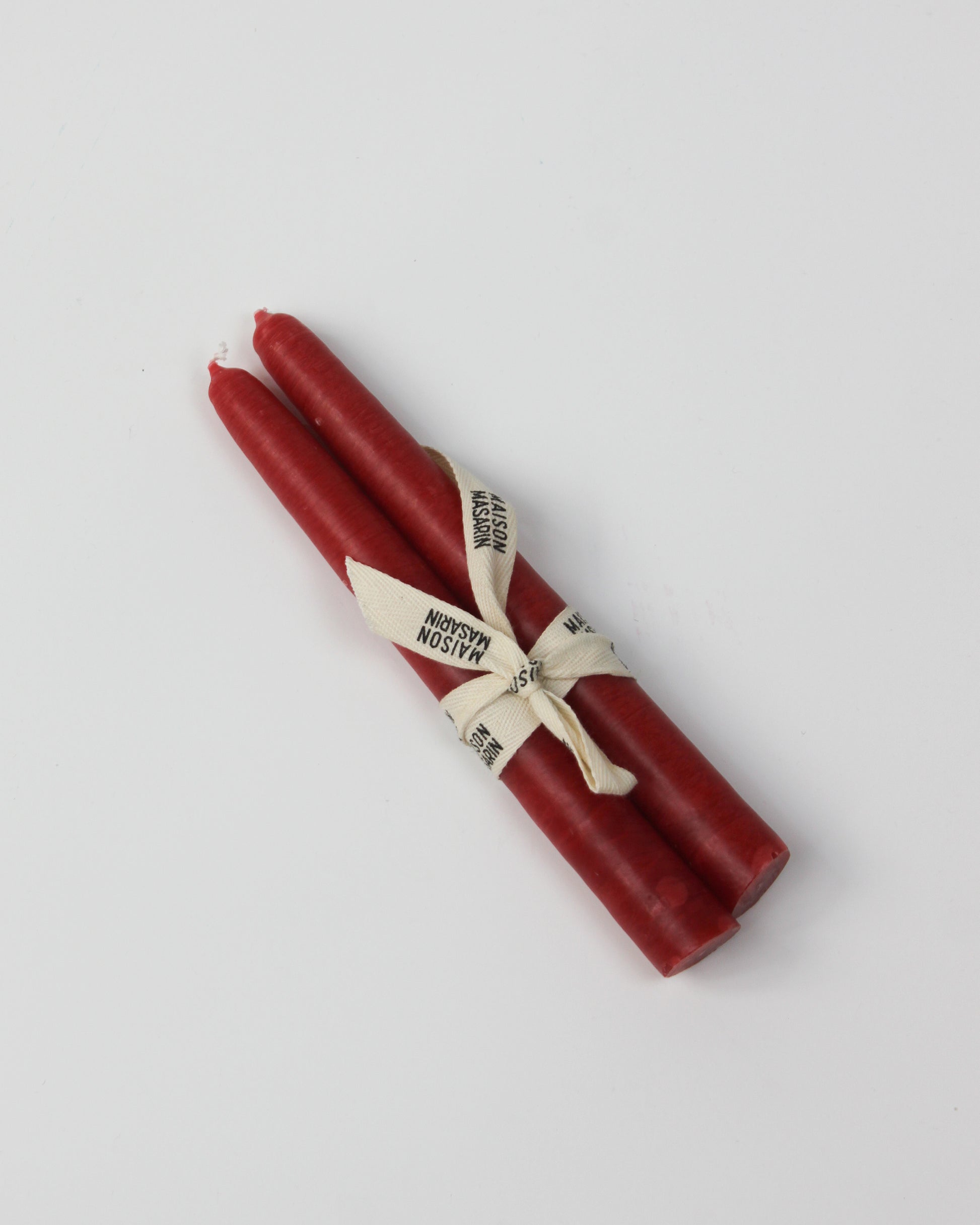 Bougies coniques artisanales naturelles made in france rouge
