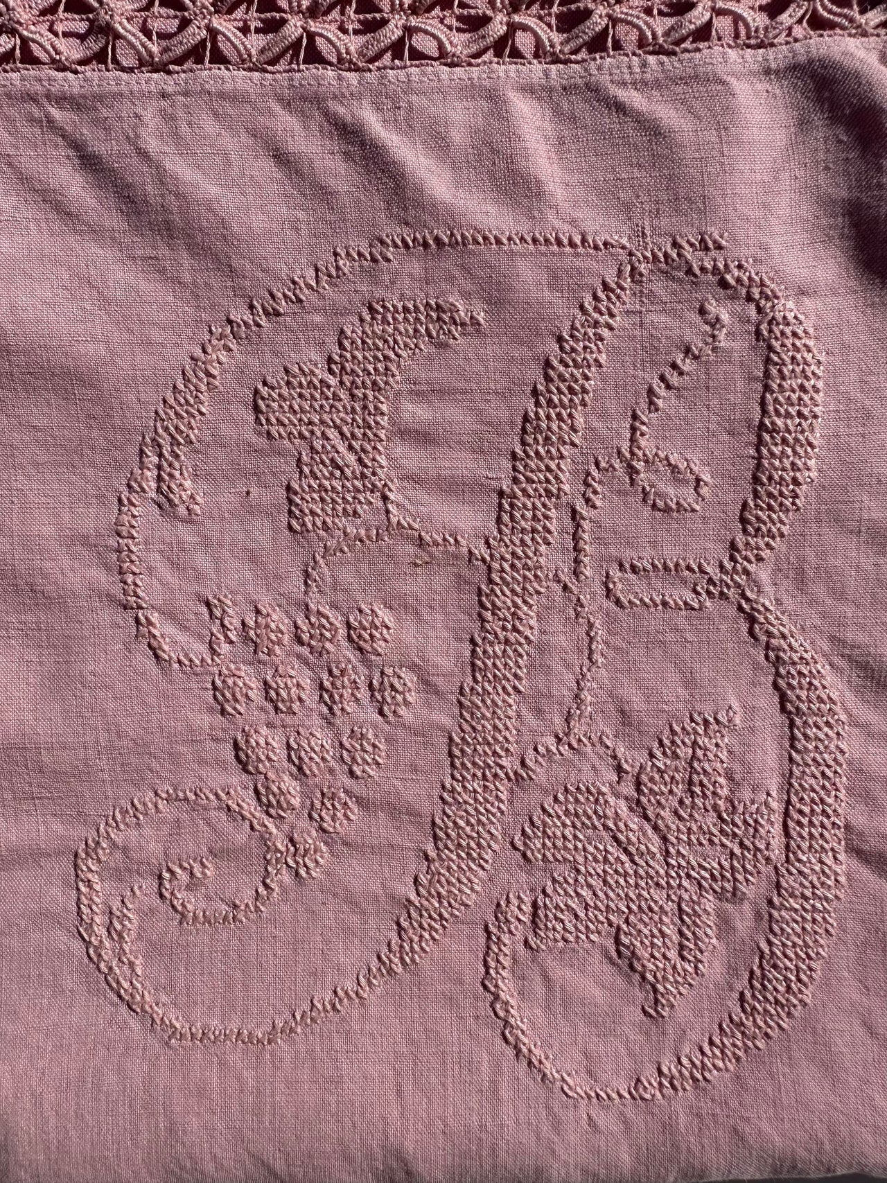 Antique Metis sheet - monogram CB - 185x280cm - Ballerina