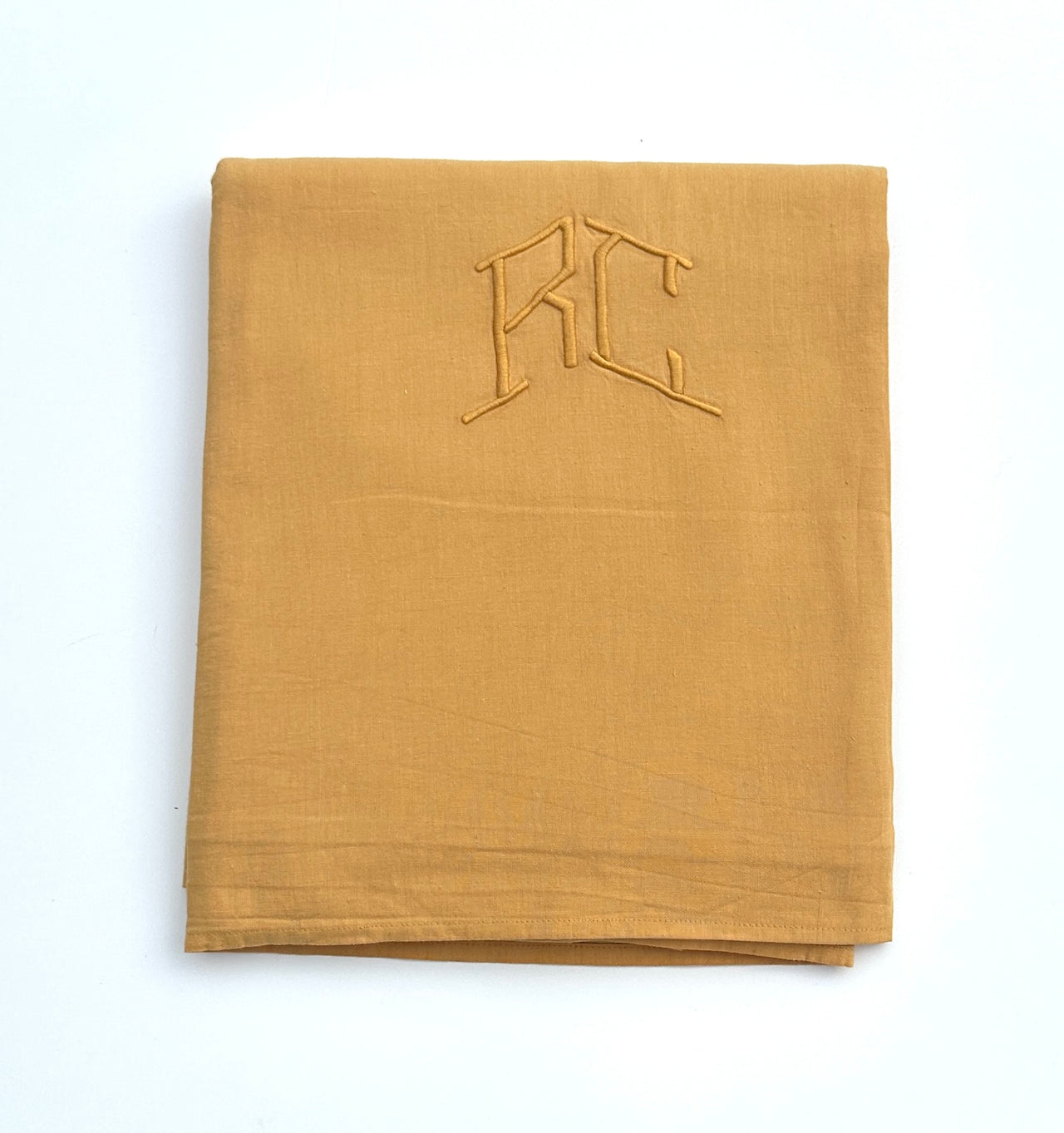 Antique cotton sheet - 210x280 -Curry